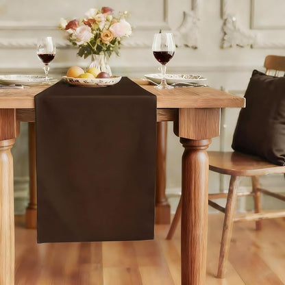 FOLINS&HOME Brown Waterproof Decorative Table Runner 60 Inches Long | 210GSM by FOLINSHOME