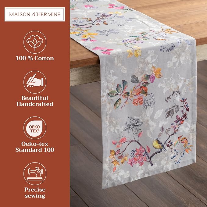 Maison d' Hermine Table Runner 100% Cotton 14.50" x 72" | Table Runners 72 - Image 2