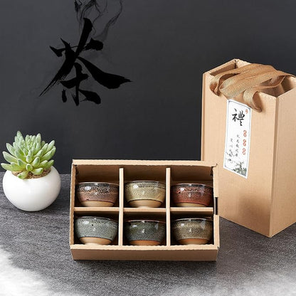 Skyley 6 Pieces Korean Soju Shot Glasses Sets Porcelain Cups Korean Ceramic - Image 4