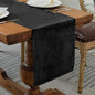 BALCONY & FALCON Table Runner Velvet Black 14"x118" | Elegant, Fall Decor by BALCONYFALCON