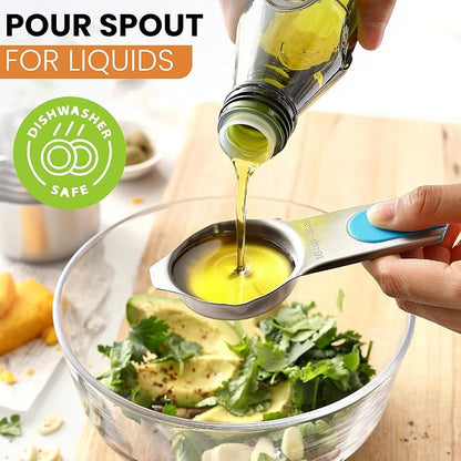 Spring Chef Magnetic Stainless Steel Measuring Cups Set of 7 Patented, Neon | - Image 7
