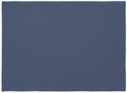 Calicot Placemats Set of 6 100% Cotton Washable Cloth Placemats, Reusable Table Mat for Spring/Summer & Thanksgiving Christmas Decorations Kitchen Dining Party Wedding (Vintage Indigo Blue, 13" x 19")