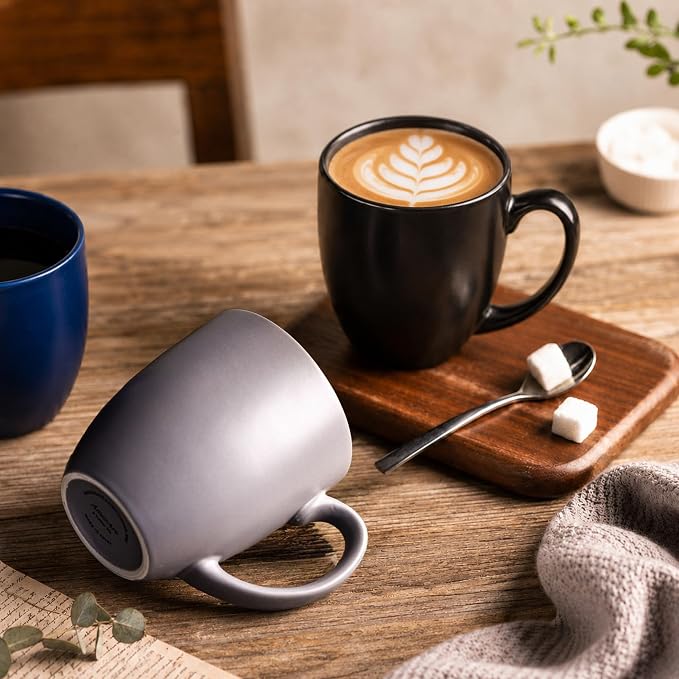 AmorArc 16 oz Coffee Mugs Set of 6, Large Ceramic Coffee Cups Set | Classic - Image 5