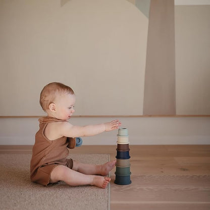 mushie Stacking Cups Toy 8 pcs | Made in Denmark - Image 4