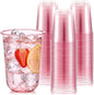 Ziliny 50 Pcs Disposable Stemless Glasses 16oz Crystal Plastic Wine Glasses by Ziliny
