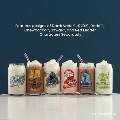 JoyJolt Star Wars Retro Vintage Collection 16.9oz Glass Tumblers - Image 6