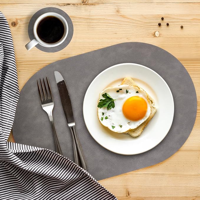 Faux Leather Placemats Set of 4 - Image 2