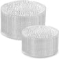 Rubtlamp 100Pcs Clear Plastic Plates, Heavy Duty Party Plates, Hammered by Rubtlamp