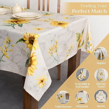 Maison d' Hermine Table Cloth Rectangle Table 100% Cotton 70 x 140 Inches Tablecloth Reusable Decorative for Dining Room Farmhouse Home Valentines Day Decorations Spring Summer - Candice