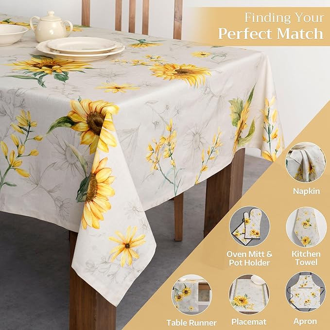Maison d' Hermine Table Cloth Rectangle Table 100% Cotton 70 x 90 Inches Tablecloth Reusable Decorative for Dining Room Farmhouse Home Valentines Day Decorations Spring Summer - Candice