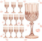7OZ Plastic Wine Glasses, Reusable Vintage Goblets Unbreakable Drinking Glasses by Unknown