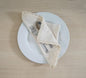 Fingercraft Dinner Napkins Cloth Cotton Blend 12 Pack Premium Quality Mitered Corners Small Table Napkins with Classic Ivory Lace 12 inch Size for Every Day Use in Home and Restaurant Ivory