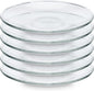 Teabloom Clear Glass Saucers Set of 6 – 5.3 Inch Borosilicate Glass Cup Saucers by Teabloom