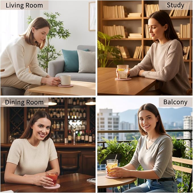 Coasters Set of 6 with Holder - Image 7