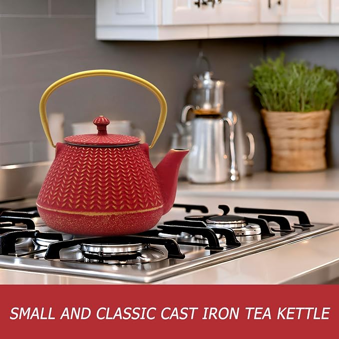 Small Cast Iron Tea Kettle for Stovetop Safe, Durable Teapot - Image 2