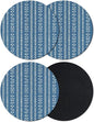 Blue Striped Coasters Set of 4, Absorbent Coasters by Unknown