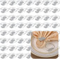 Set of 100 Napkin Rings Metal Silver Elegant Bling Leaves Rhinestone Napkin Rings Bulk Dinner Banquet Serviette Decor, Dining Table Setting for Thanksgiving Christmas Holiday Wedding Party