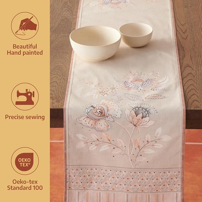 Maison d' Hermine Table Runner 100% Combed Cotton 14.5"x108" | Table Runners - Image 2