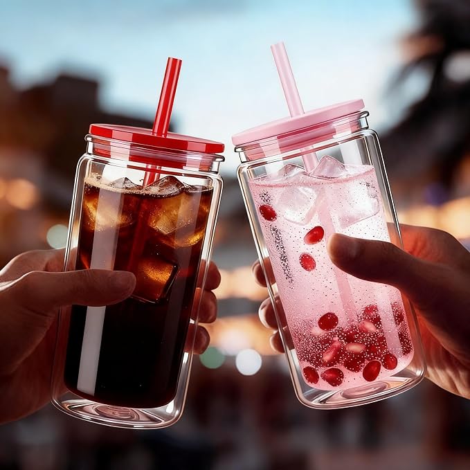 6 Pack Snow Globe Tumbler, Double Wall Plastic Reusable Cups - Image 4