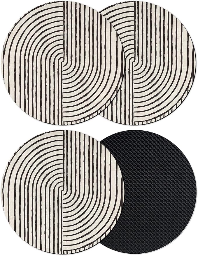 Abstract Geometric Coasters Set of 4, Absorbent Coasters by Unknown