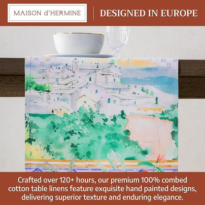 Maison d' Hermine Table Runner 100% Combed Cotton 14.5"x72" | Table Runners 72 - Image 3