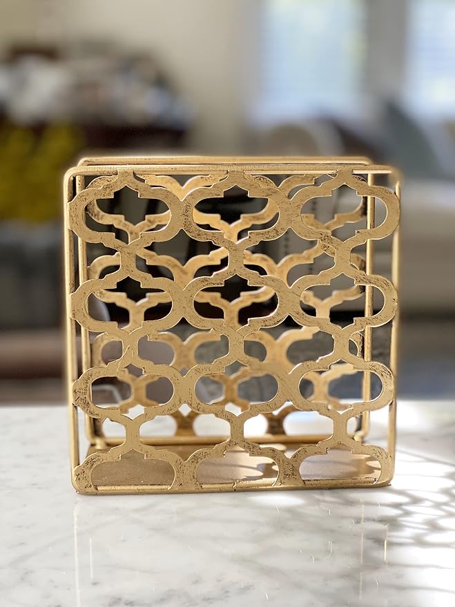 Vertical Decorative Napkin Holder | Metal Caddy Serviette Holder | Mail Sorter - Image 4