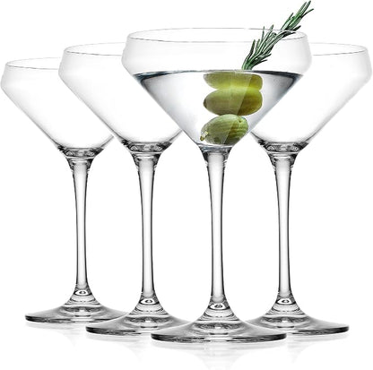 Glaver's Martini Glasses Set of 4 Cocktail Glasses, 10.5 Ounce Stemmed - Image 3
