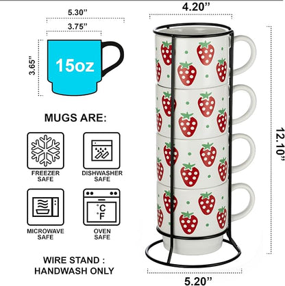 Signature Housewares Stackable Coffee Mug Tower Set - Image 2
