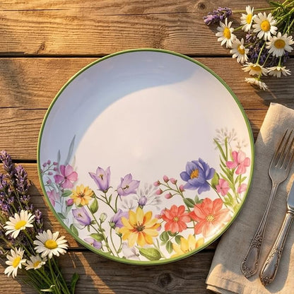 12 Piece Floral Melamine Dinnerware Sets, Service - Image 3