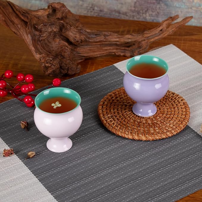 KAMMAK Tea Cups, 3oz Small Tea Set of 2 - Image 3