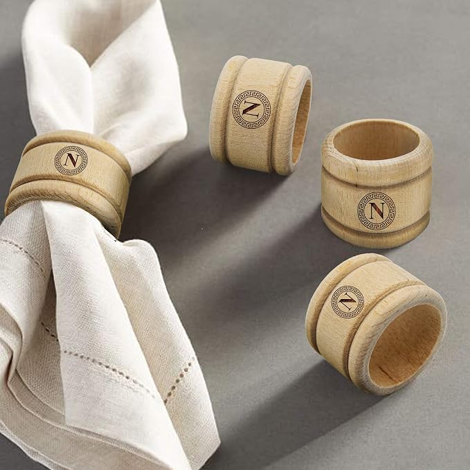 My Personal Memories Custom Personalized Wooden Napkin Ring Holders - Image 4