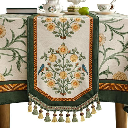 Patdrea Designer Vintage French Velvet Table Runner, Thanksgiving Dining Table by patdrea