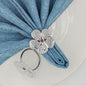 12pcs Silver Plum Blossom Napkin Rings, Elegant Flower Napkin Ring Silver Holder by MagicRealForBetterLife