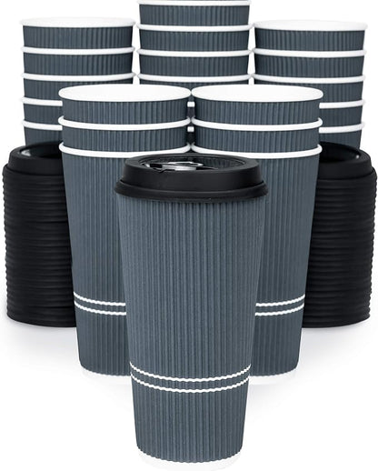 To Go Coffee Cups With Lids - 22 oz Disposable Coffee Cup With Lid. Large Togo - Image 2