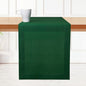 D'Moksha Homes Linen Forest Green Table Runner 120 Inches Long - 100% Pure Linen Dining Table Runner 14 x 120 Inch for St Patricks Day, Easter - Machine Washable