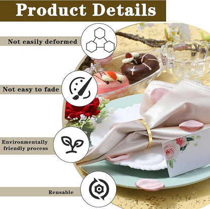 150Pcs Gold Napkin Rings Bulk, Elegant Thanksgiving & Fall Napkin Rings - Image 3