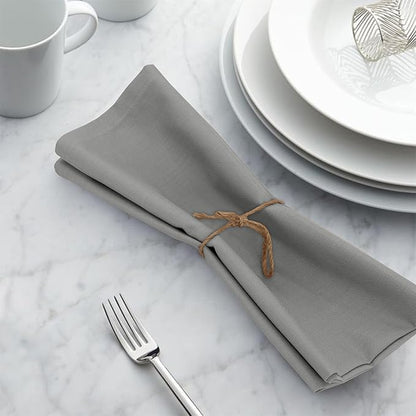 Ruvanti Cloth Napkins Set of 12, 18x18 Inches, 100% Cotton, Washable, Soft & Absorbent, Perfect for Wedding, Christmas, ‎Thanksgiving Dinners - Wild Dove