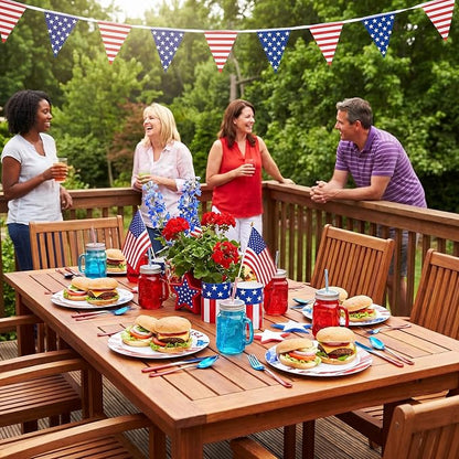 BESTVIP 50Pcs 4th of July Plastic Plates, Memorial Day & Special Events - Image 7