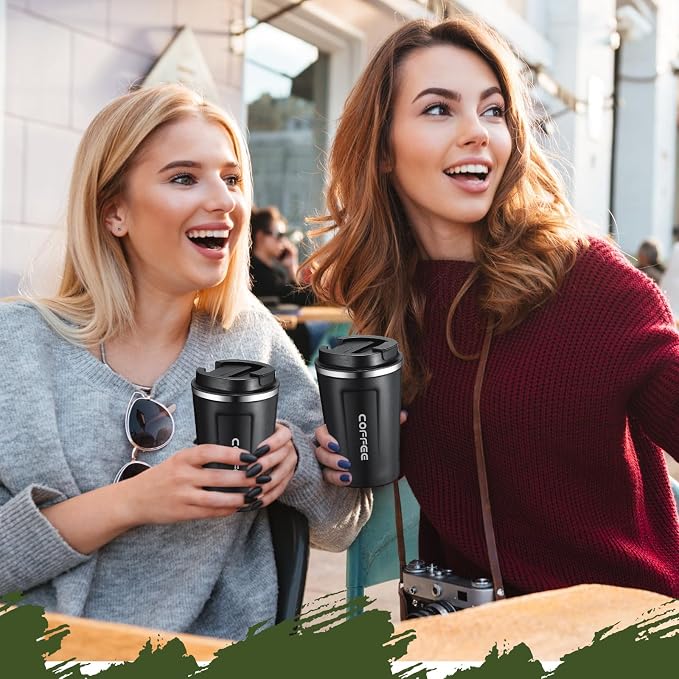 Sieral 4 Pcs 13 oz Travel Coffee Mug Insulated Reusable Coffee Cups - Image 7