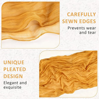Cheesecloth Table Runner, 120 Inch 10 FT, 35x120 Inches Boho Rustic Cheesecloth - Image 4