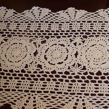 Phantomon Oval Lace Table Runner Doilies Floral Table Scarf Furniture Cloth - Image 2