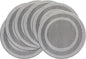 PIGCHCY Round Placemat Set of 6 Heat Resistant Vinyl Washable Kitchen 15 inch Placemats for Home Indoor Outdoor Party (6pcs, Deep Silver)