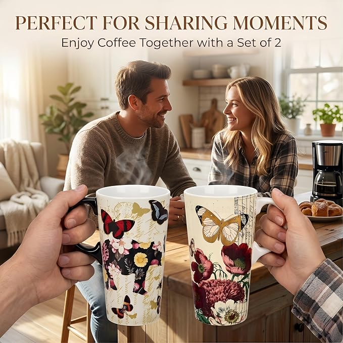 Topadorn 2 Pack 17oz Ceramic Travel Mugs - Image 2