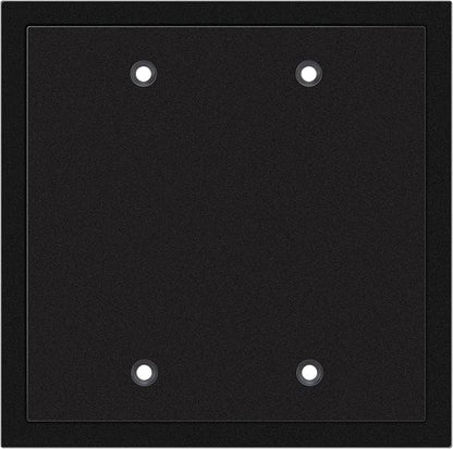 Henne Bery Modern Edge Decorative Wall Plate Switch Plate Outlet Cover, Durable Solid Zinc Alloy (Double Blank, Matte Black)