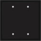 Henne Bery Modern Edge Decorative Wall Plate Switch Plate Outlet Cover, Durable Solid Zinc Alloy (Double Blank, Matte Black)