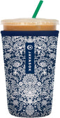 Sok It JavaSok Iced Coffee & Cold Soda Insulated Neoprene Cup Sleeve (Royal Lace, Medium: 22-28oz)
