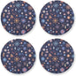 Merry Christmas Multicolored Snowflakes Absorbent Coaster by KLL
