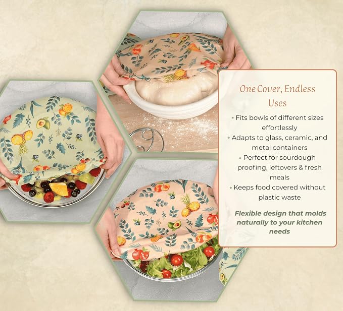 Sourdough Bowl Covers for Bread Proofing, 10 Inch, - Image 5
