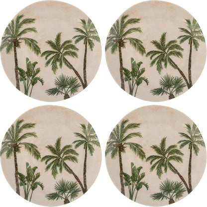Karma, 8.75 inches Melamine Salad Plates Set of 4, Reusable Dishwasher Safe by KarmaGifts