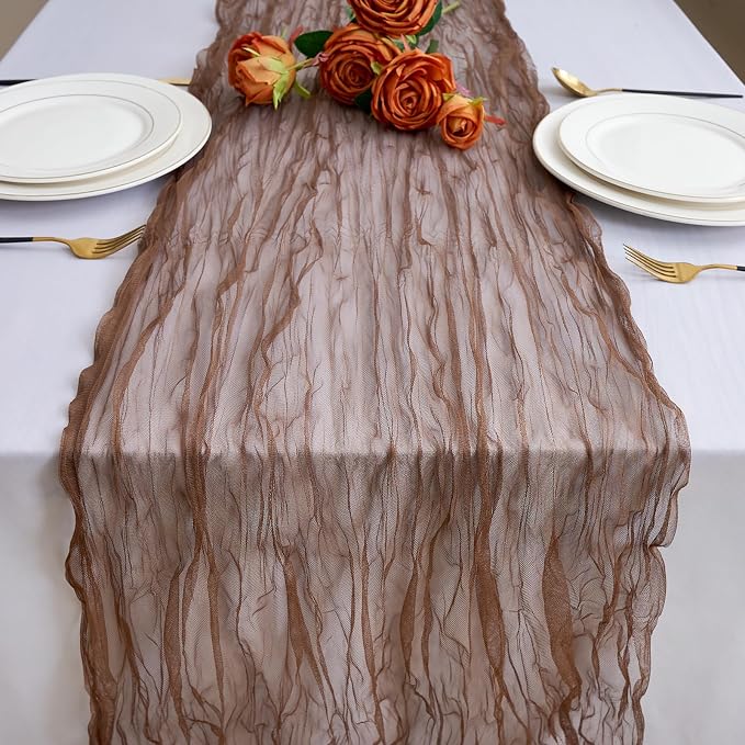 Coffee Cheesecloth Table Runner Summer Halloween Christmas 10Ft Cheese Cloth by Euphonium